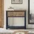 Spencer 3 Drawer Console Table - Blue, Lacquered
