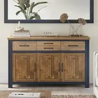 Spencer Medium Sideboard - 3 Door - Blue, Lacquered