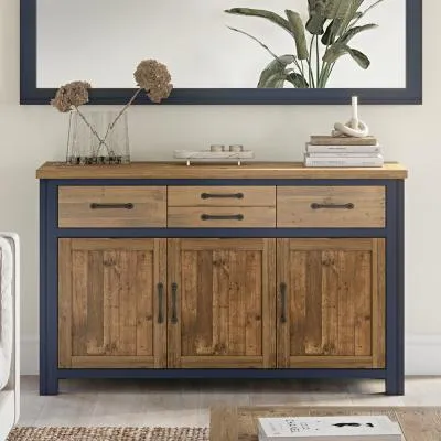 Spencer Medium Sideboard - 3 Door - Blue, Lacquered image
