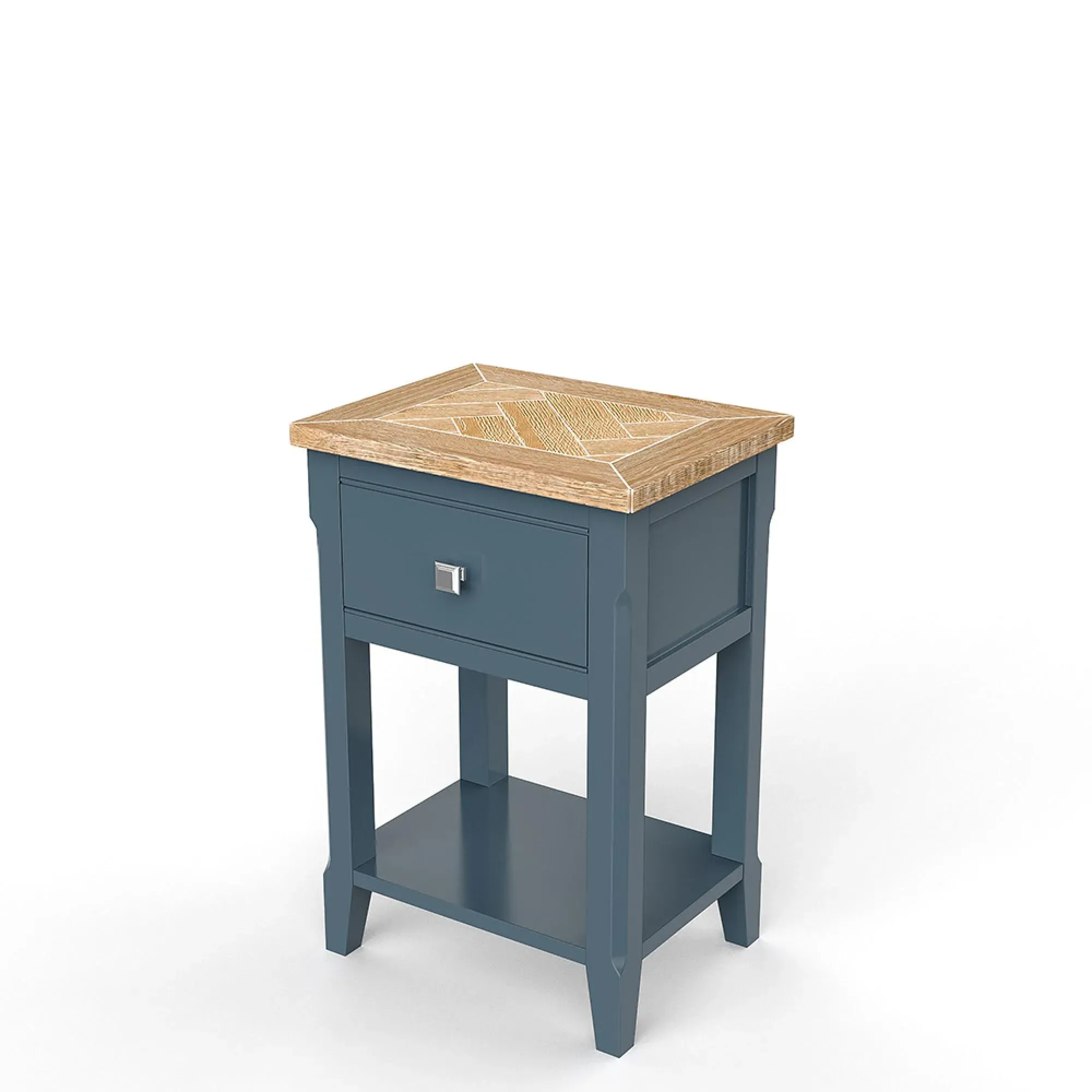Stafford 1 Drawer Lamp Table - Blue