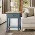 Stafford 1 Drawer Lamp Table - Blue