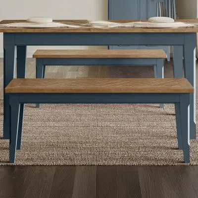 Stafford 130cm Dining Bench - Blue