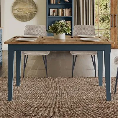 Stafford 140cm Dining Table - Blue, Lacquered