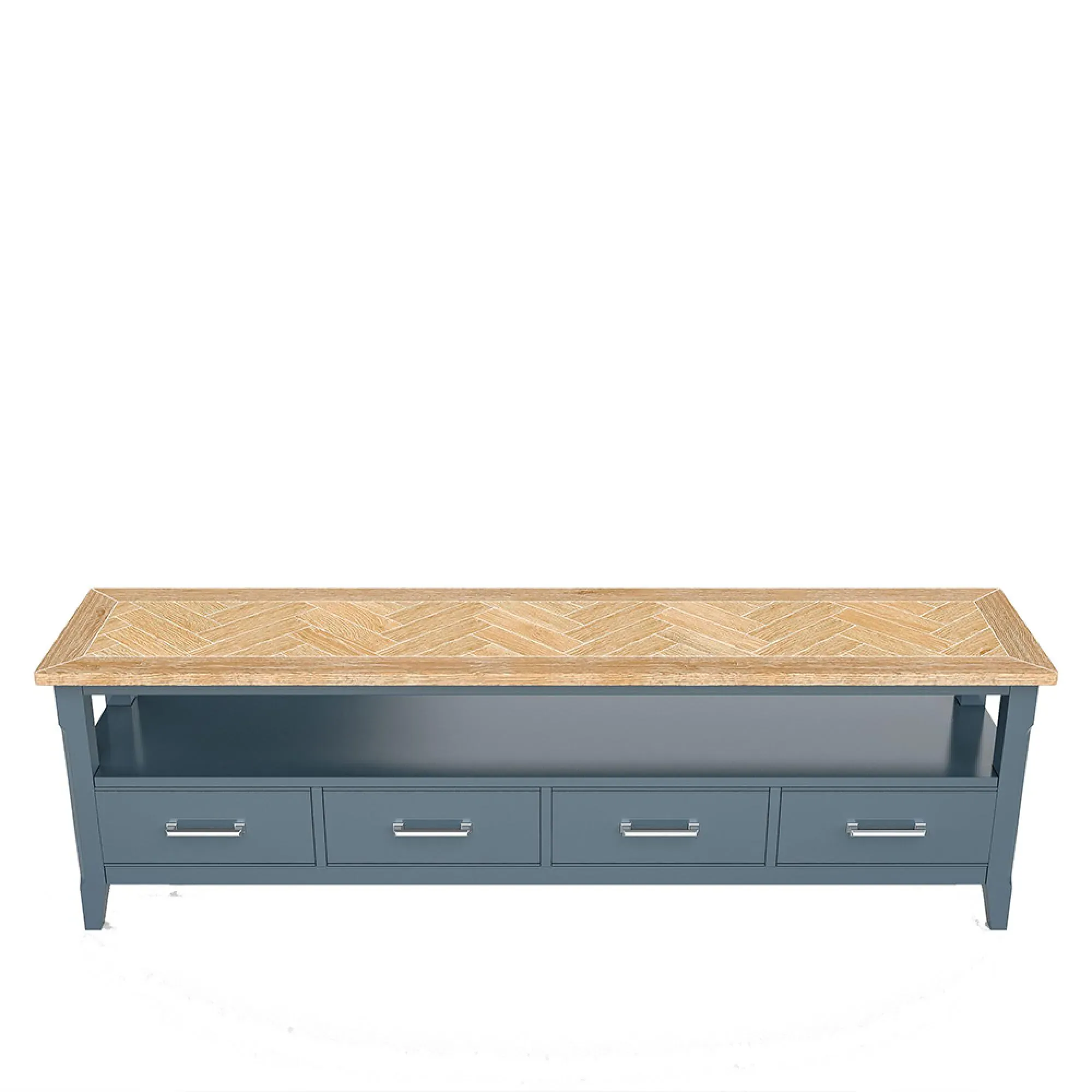 Stafford 180cm TV Unit - Blue, Lacquered