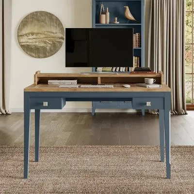 Stafford 2 Drawer Desk - Blue image