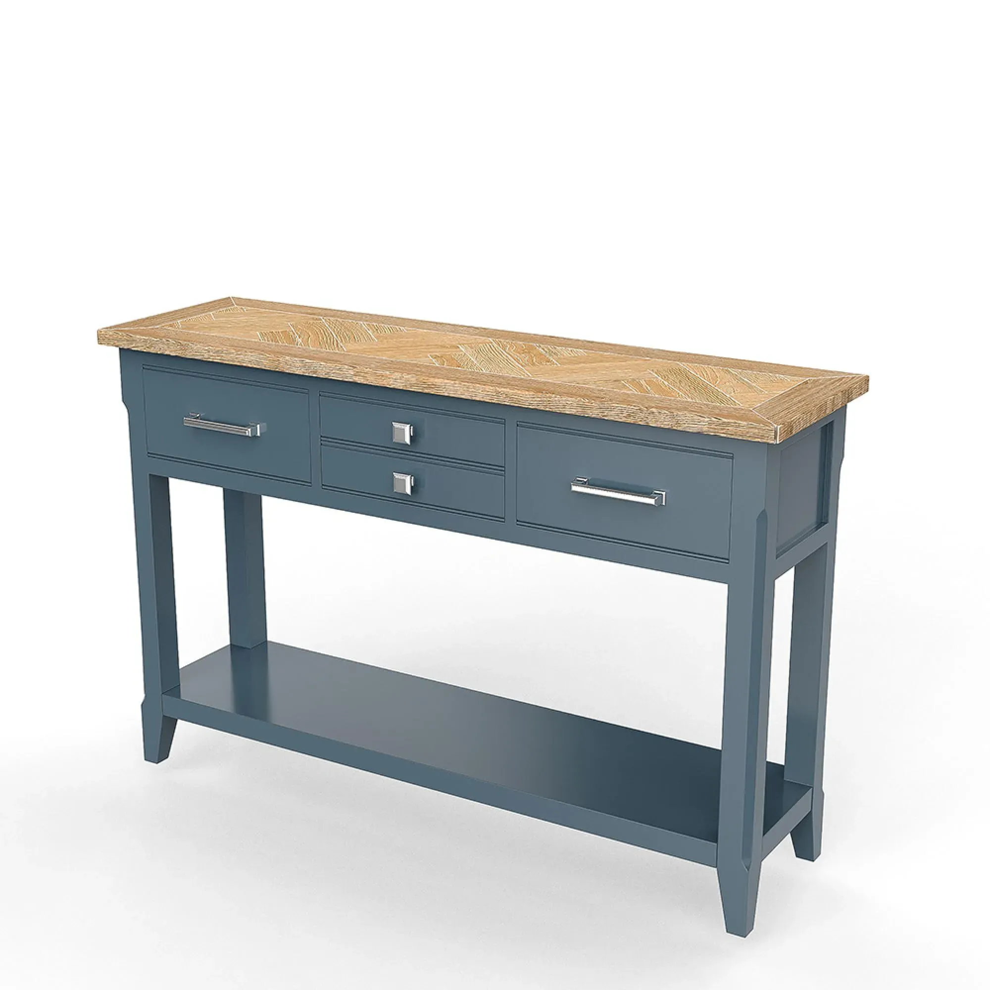 Stafford 4 Drawer Console Table - Blue