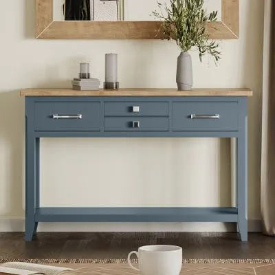 Stafford 4 Drawer Console Table - Blue image