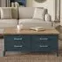 Stafford 4 Drawer Trunk Coffee Table - Blue, Lacquered