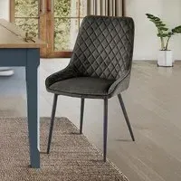 Stafford Dining Chair Set of 2 - Grey, Fabric