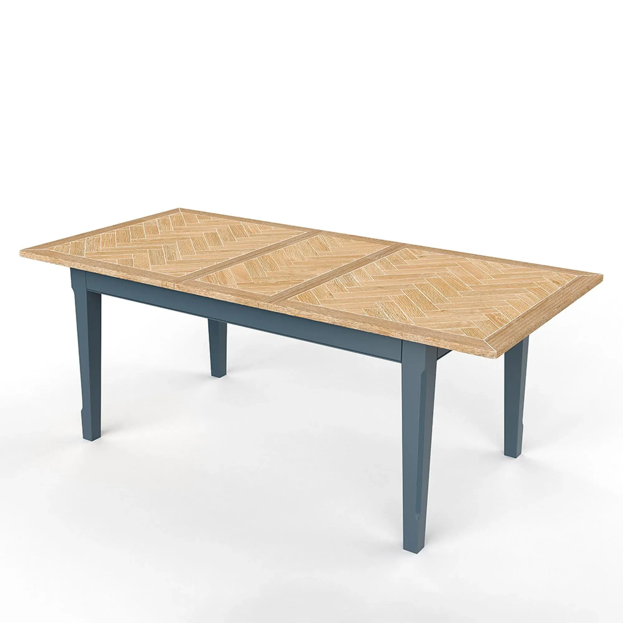 Stafford Extending Dining Table - Blue, Lacquered
