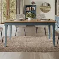 Stafford Extending Dining Table - Blue, Lacquered
