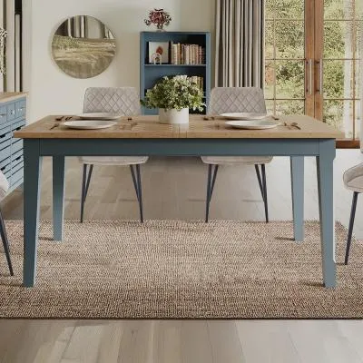 Stafford Extending Dining Table - Blue, Lacquered image