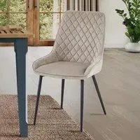 Stafford Fabric Dining Chair Set - Mink