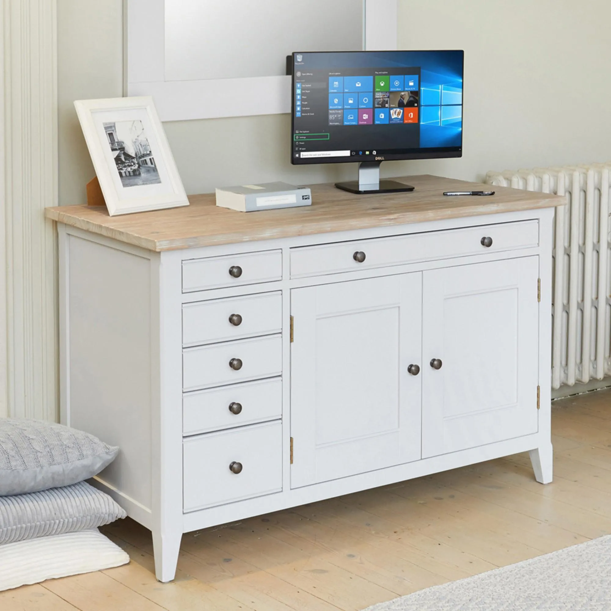 Stafford Hidden Home Office Desk - Grey