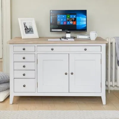 Stafford Hidden Home Office Desk - Grey image