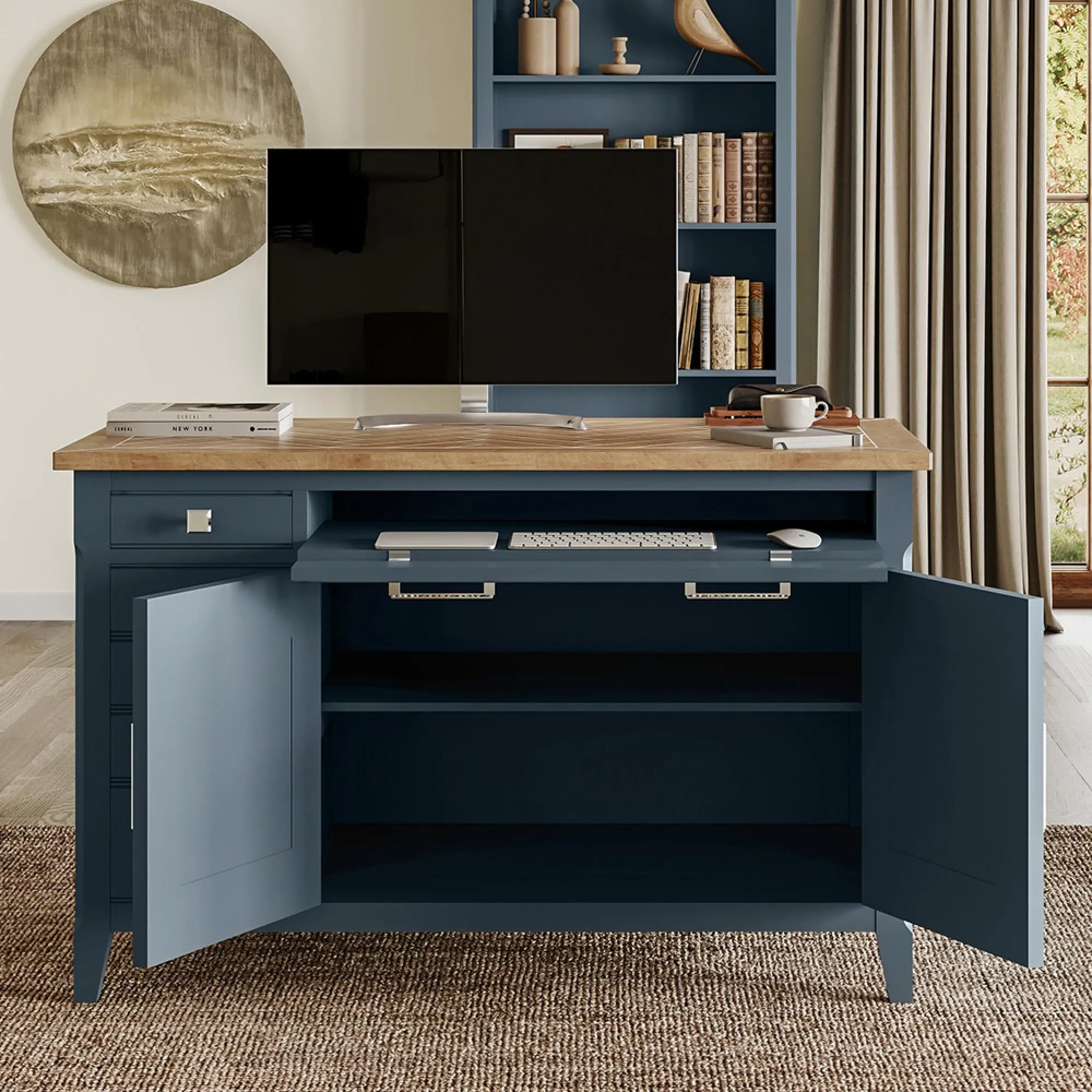 Stafford Home Office Desk - Blue