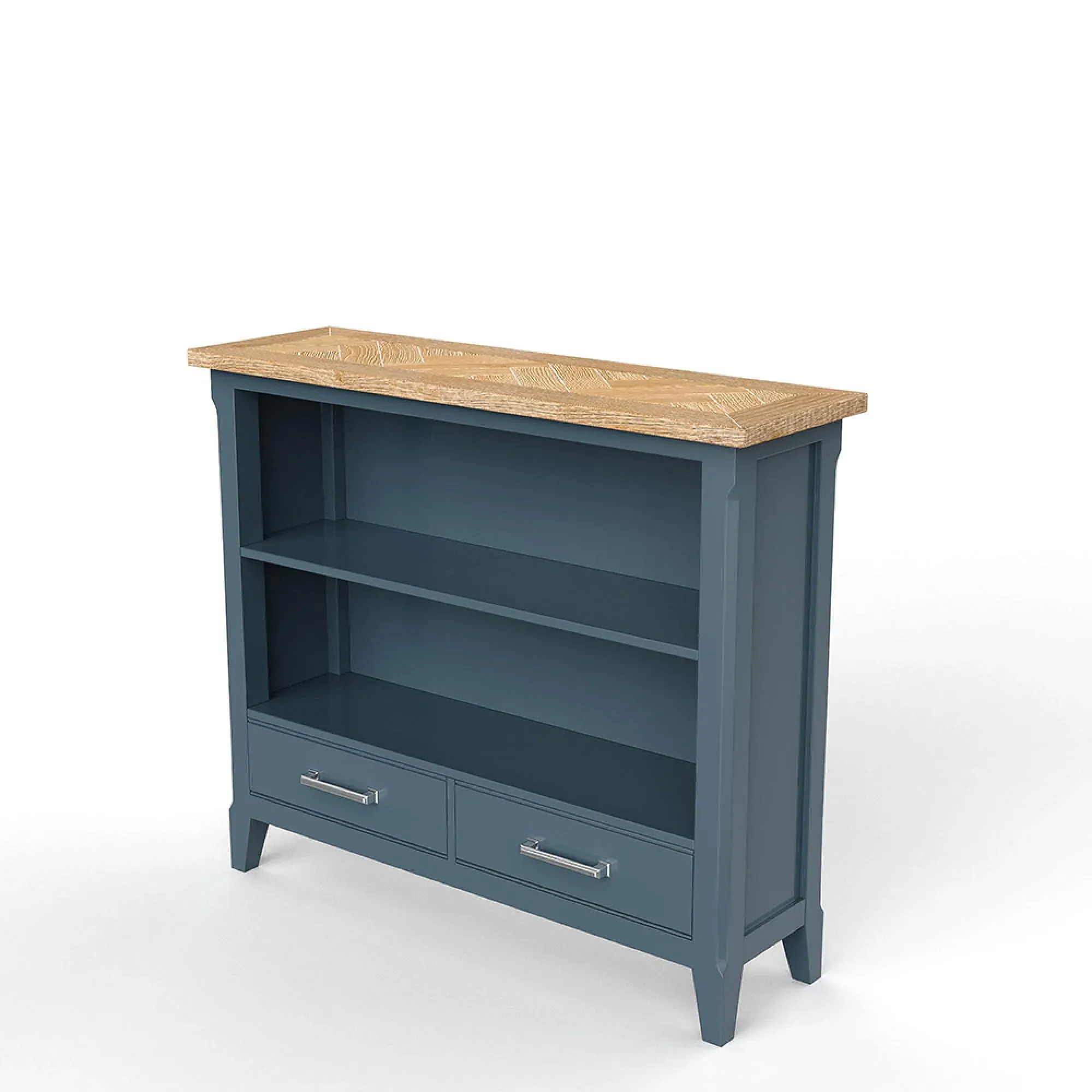 Stafford Low Bookcase - Blue