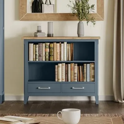Stafford Low Bookcase - Blue image