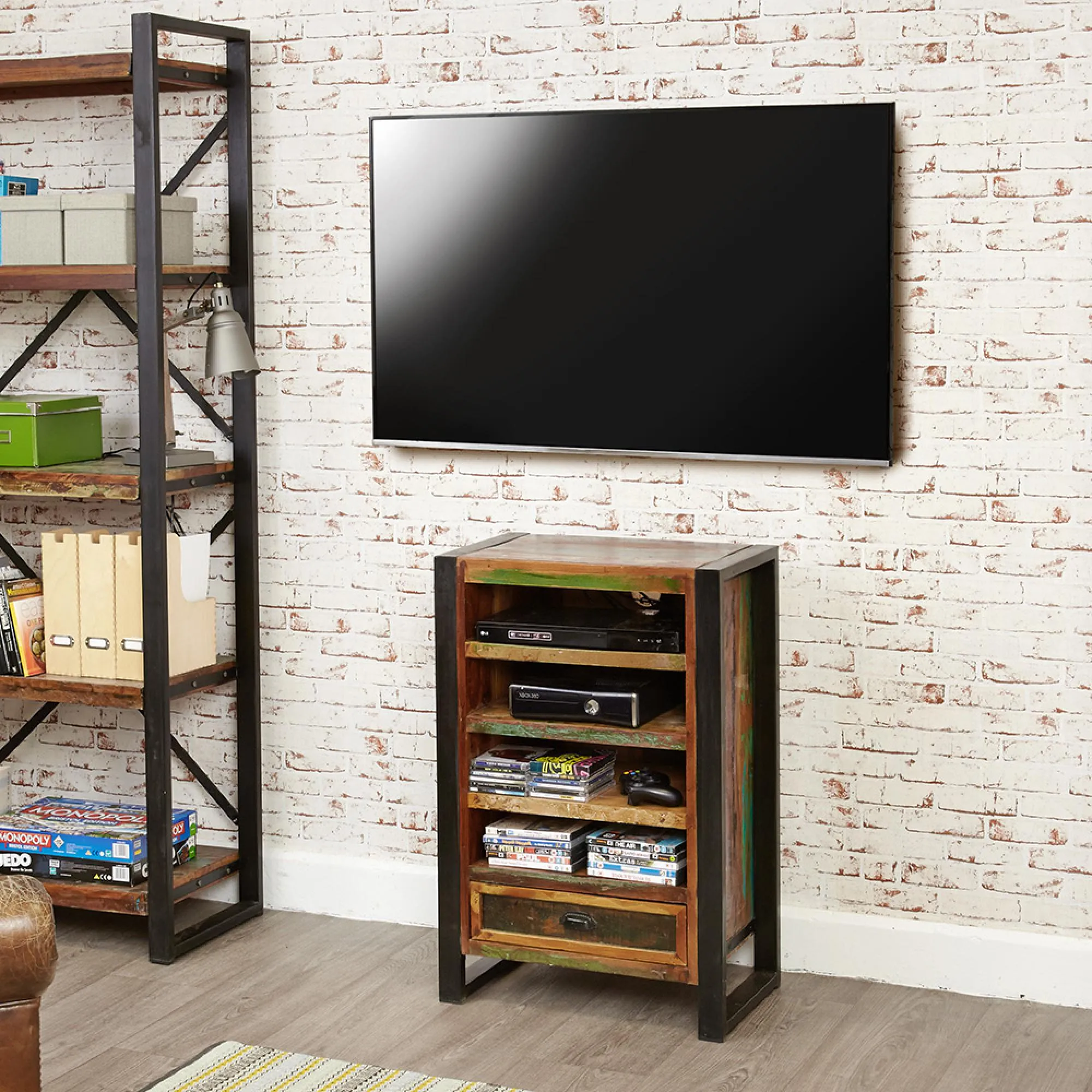 Urban Reclaimed Entertainment Cabinet - Satin Lacquer