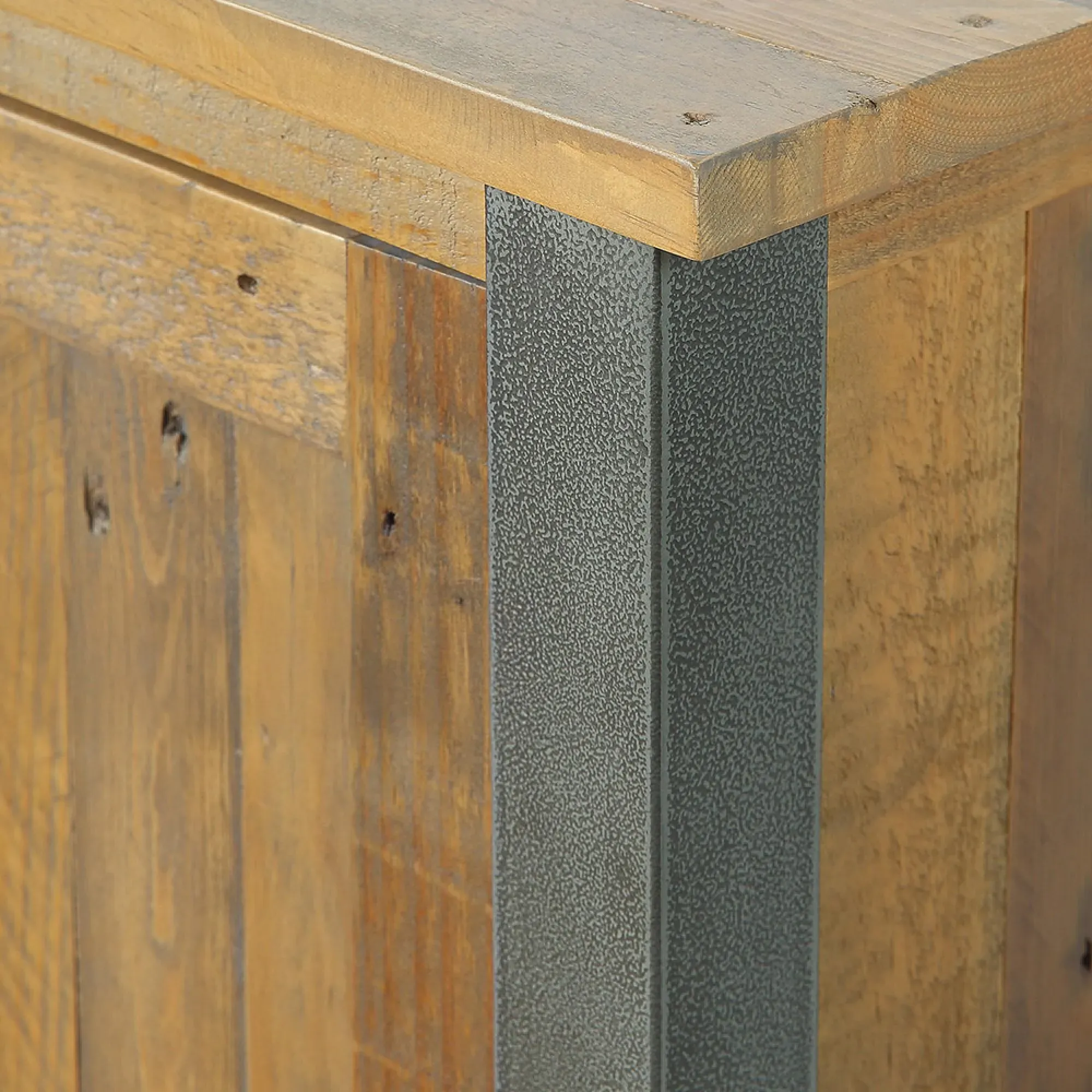 Urmston 6-Seater Dining Table - Satin Lacquer, Reclaimed Wood