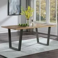 Urmston 6-Seater Dining Table - Satin Lacquer, Reclaimed Wood