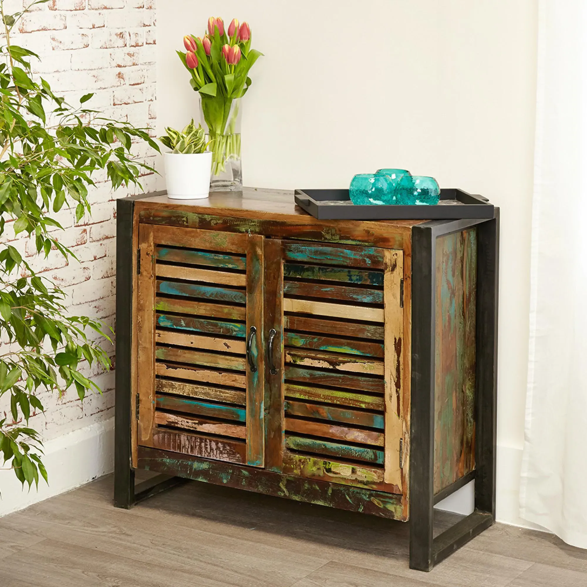 Urmston Reclaimed 2 Door Sideboard - Satin Lacquer