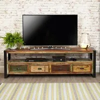Urmston Reclaimed 4 Drawer TV Cabinet - Satin Lacquer