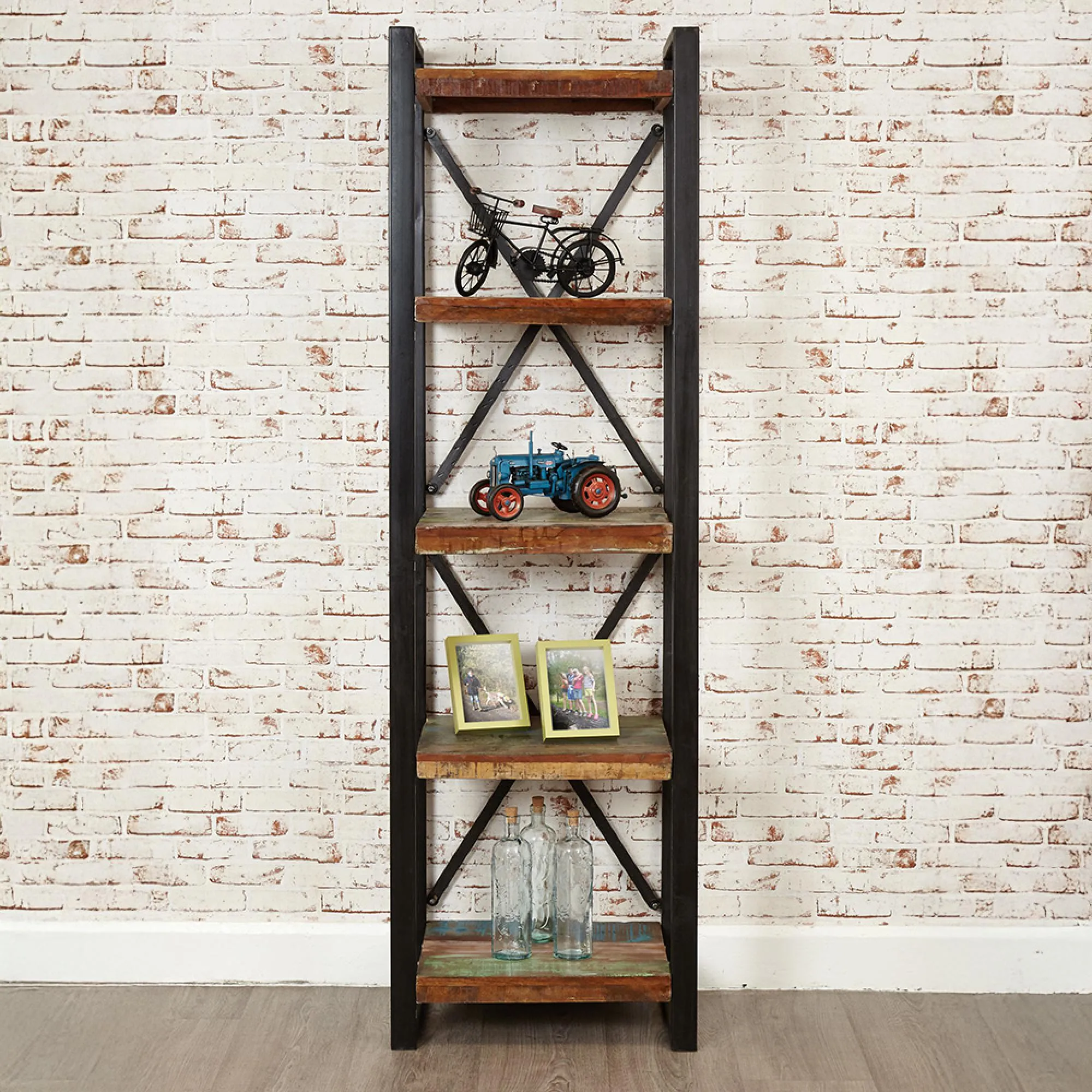 Urmston Reclaimed Alcove Bookcase - Satin Lacquer