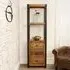 Urmston Reclaimed Alcove Bookcase with 3 Drawers - Satin Lacquer