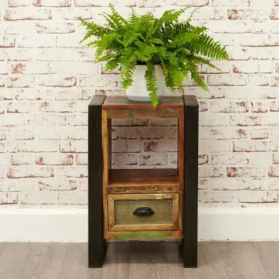 Urmston Reclaimed Bedside Cabinet - Satin Lacquer image