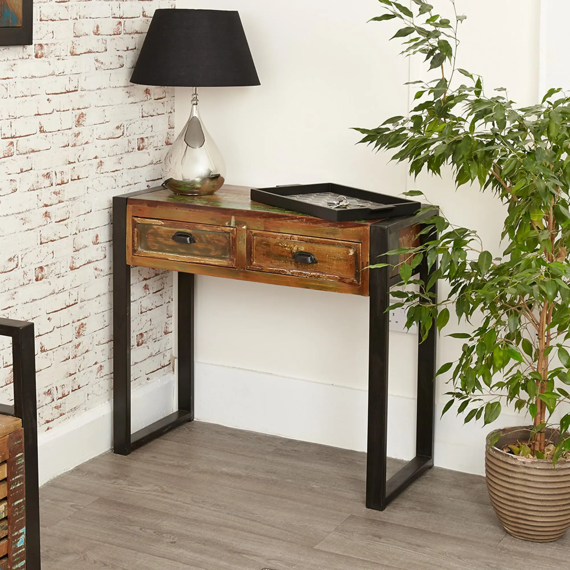 Urmston Reclaimed Console Table - Satin Lacquer