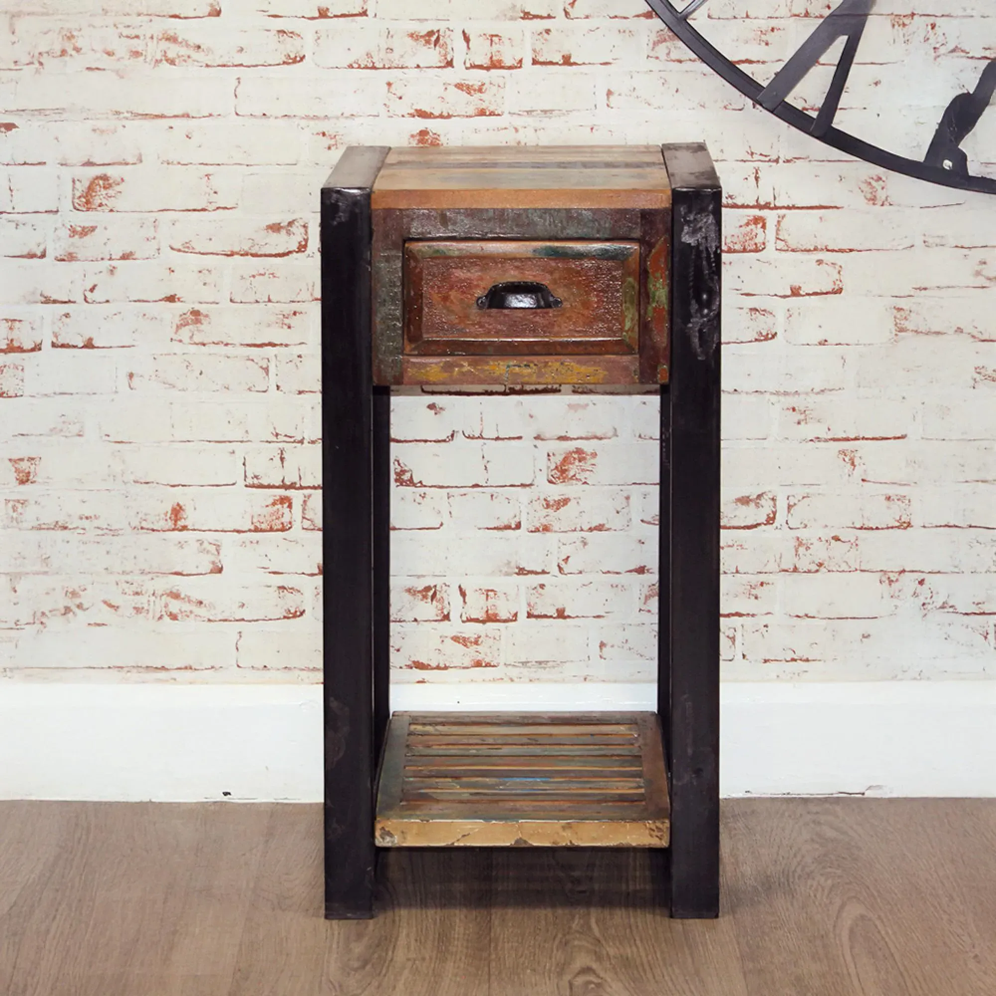 Urmston Reclaimed Lamp Table - Satin Lacquer