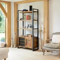 Urmston Reclaimed Large Bookcase with Storage