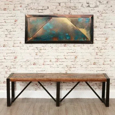 Urmston Reclaimed Large Dining Bench - Satin Lacquer image