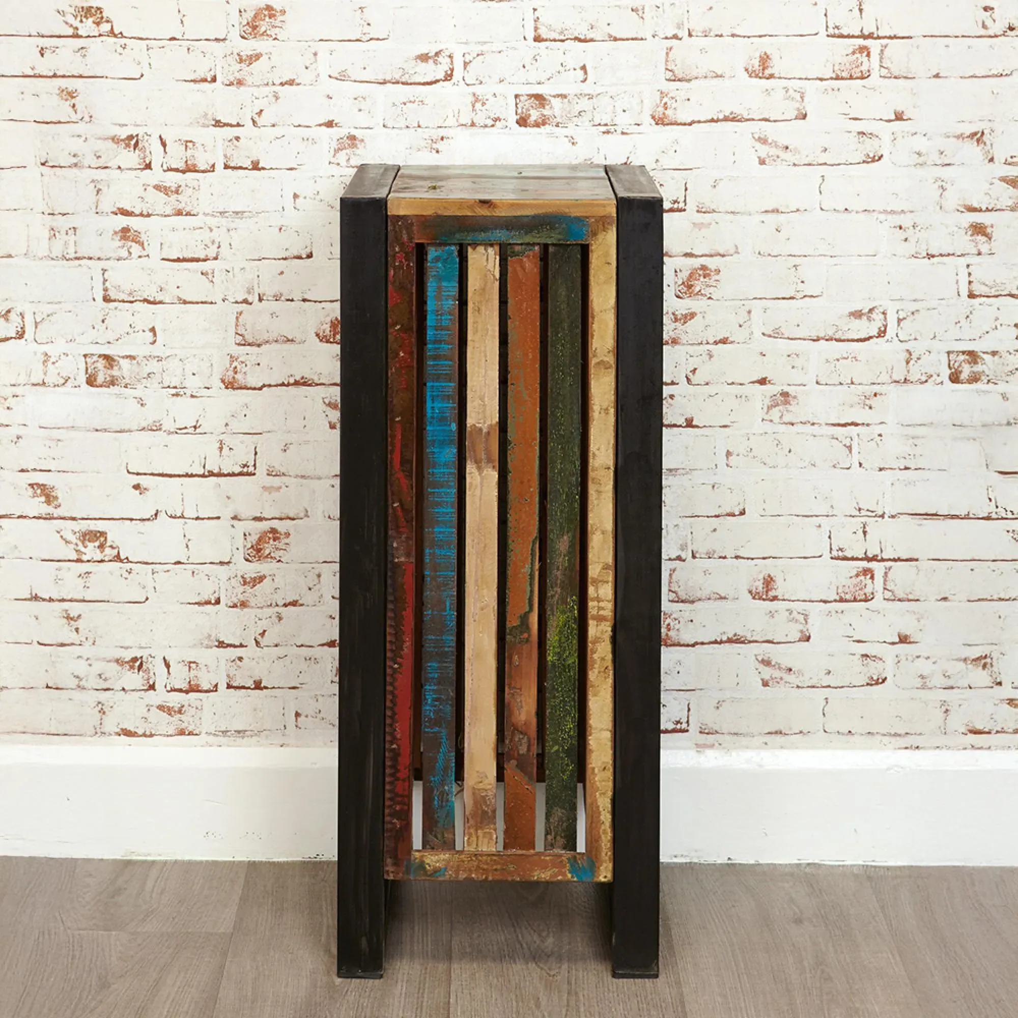 Urmston Reclaimed Tall Lamp Table - Satin Lacquer