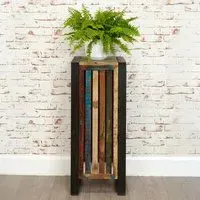 Urmston Reclaimed Tall Lamp Table - Satin Lacquer