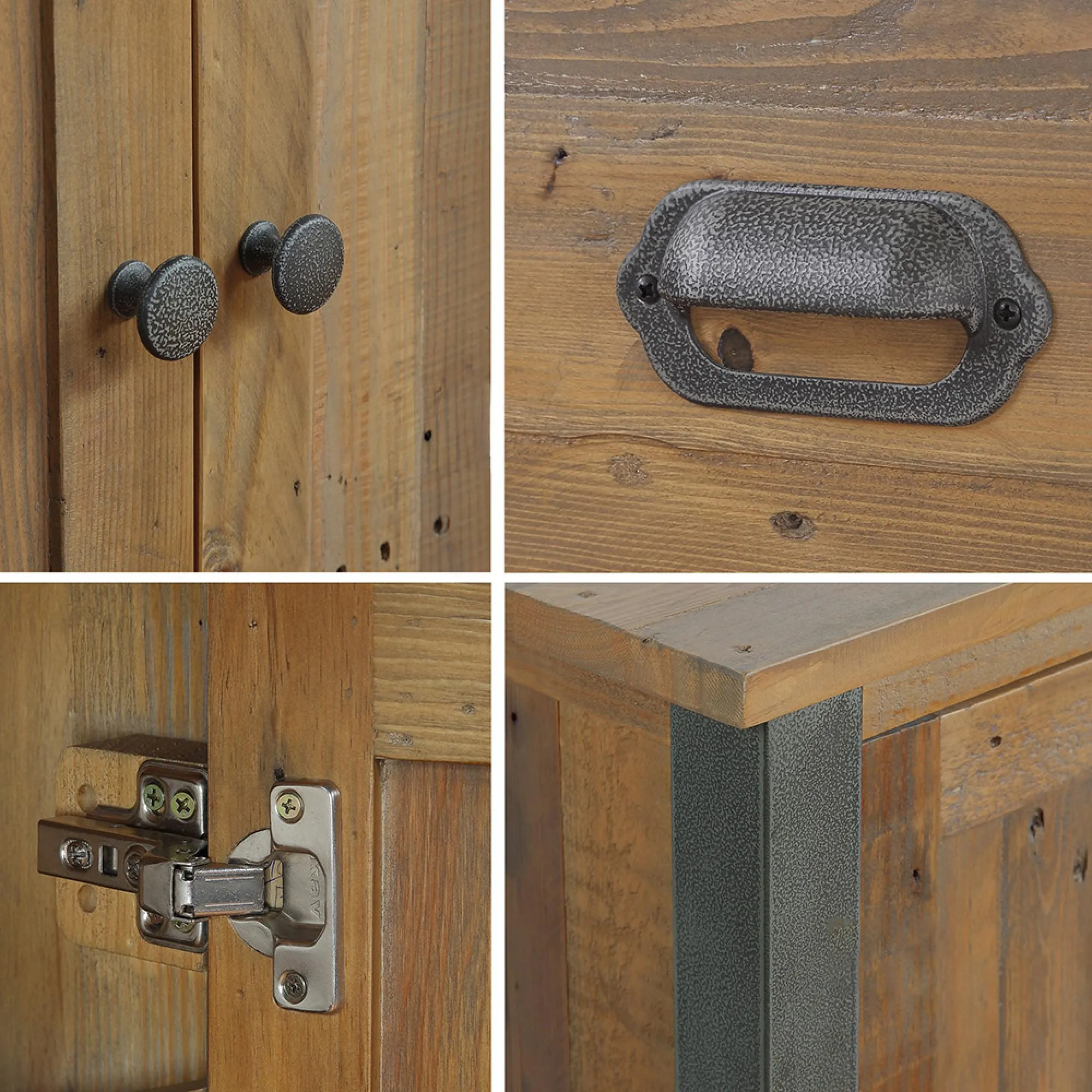 Urmston Reclaimed Wood 4 Drawer Console Table - Satin Lacquer