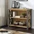 Urmston Reclaimed Wood Low Bookcase - Satin Lacquer