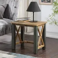 Urmston Reclaimed Wood Side Lamp Table - Satin Lacquer