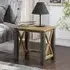 Urmston Reclaimed Wood Side Lamp Table - Satin Lacquer