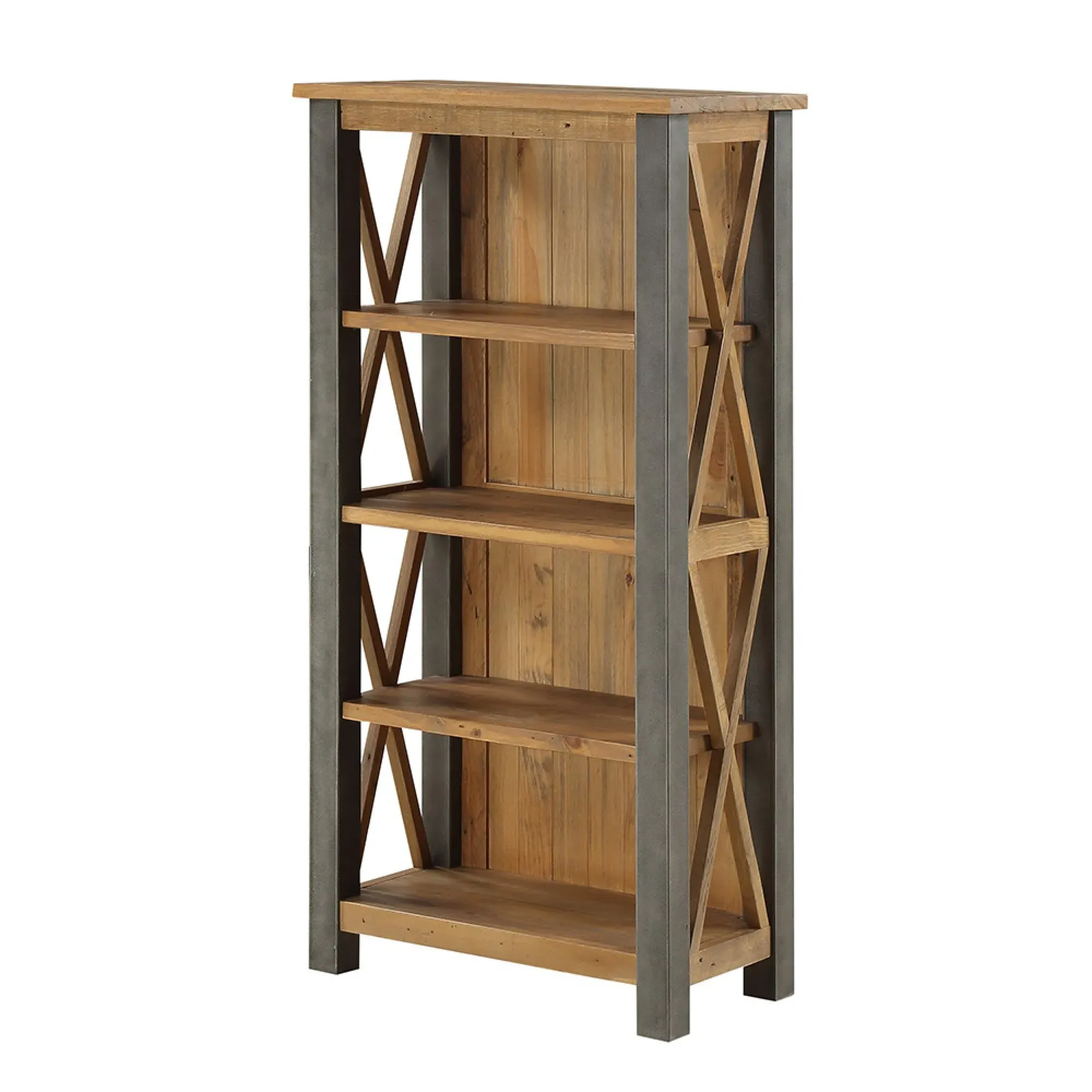 Urmston Reclaimed Wood Small Bookcase - Satin Lacquer