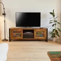 Urmston Wide TV Cabinet - Reclaimed Wood