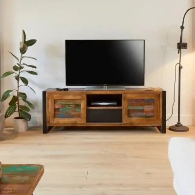 Urmston Wide TV Cabinet - Reclaimed Wood image
