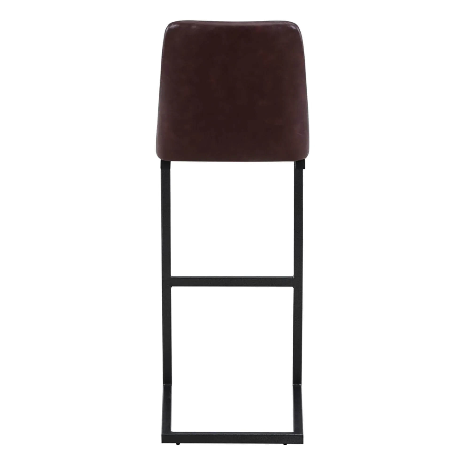 Valley Barstool with Cantilever Base - Brown, Faux Leather
