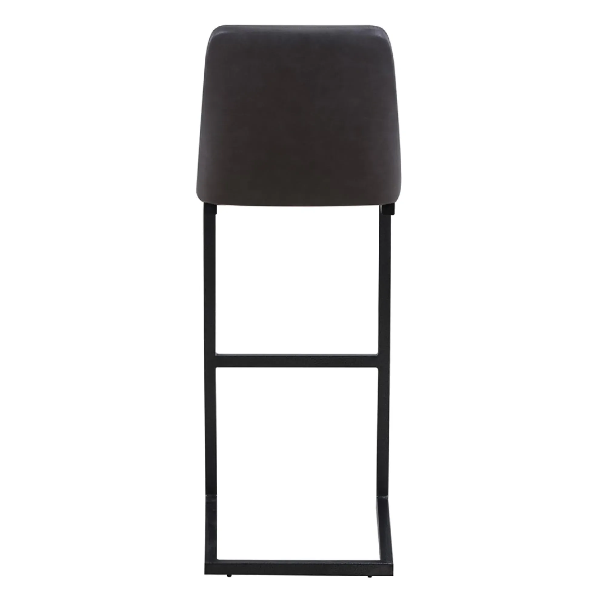 Valley Barstool with Cantilever Base - Grey, Faux Leather