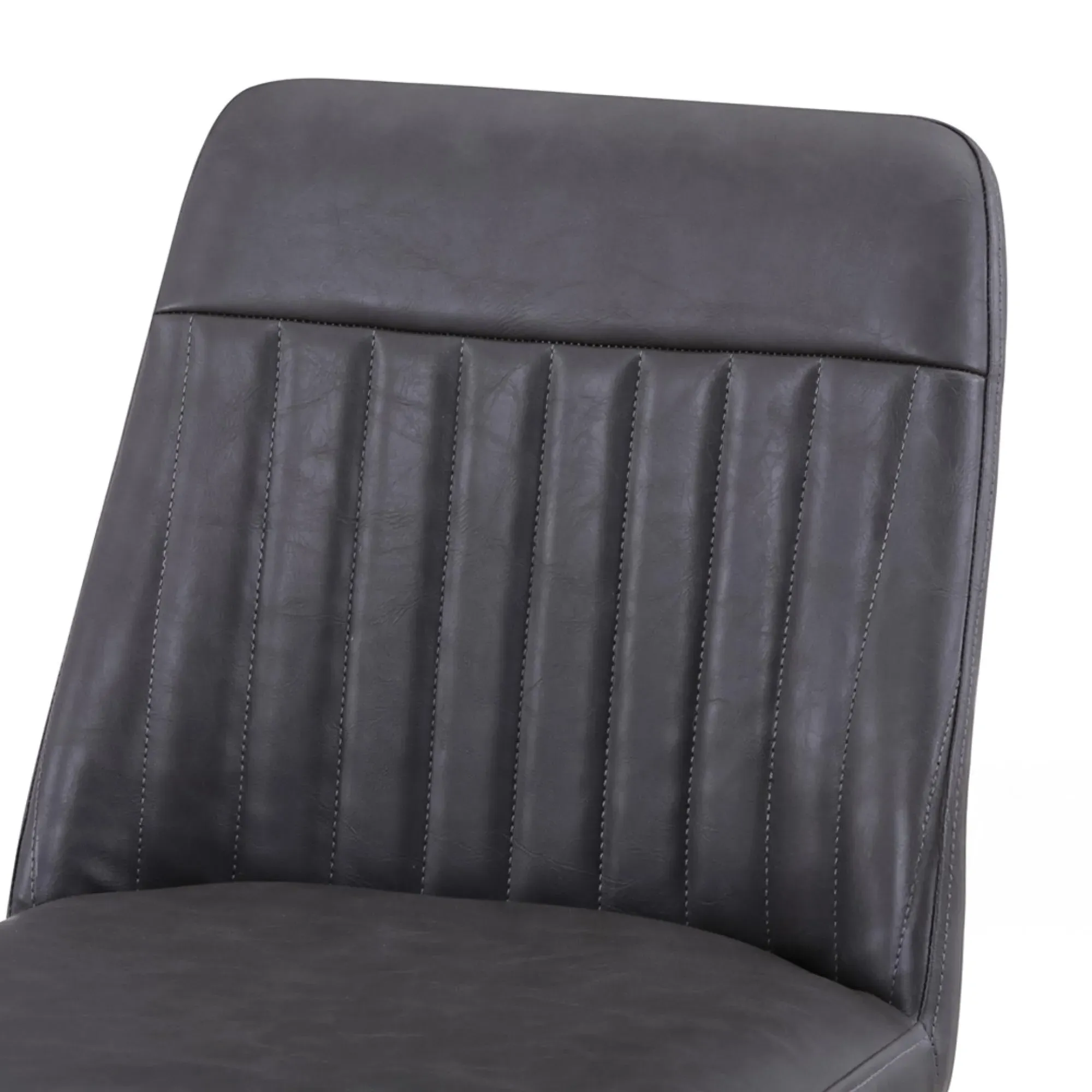 Valley Barstool with Cantilever Base - Grey, Faux Leather