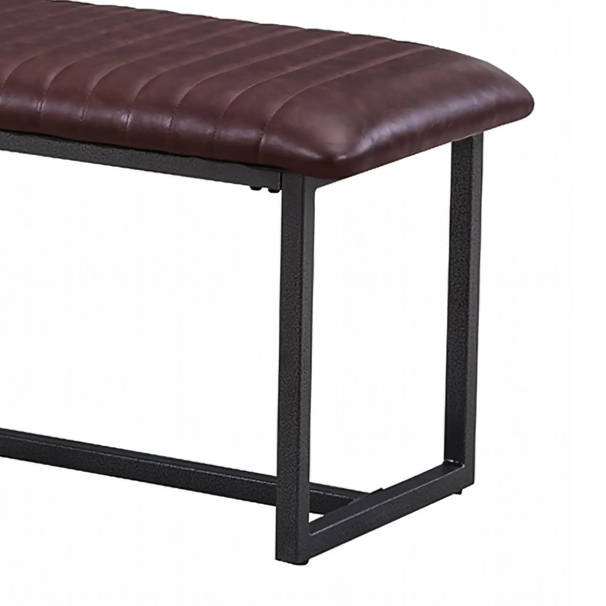 Valley Dining Bench - Brown, Faux Leather