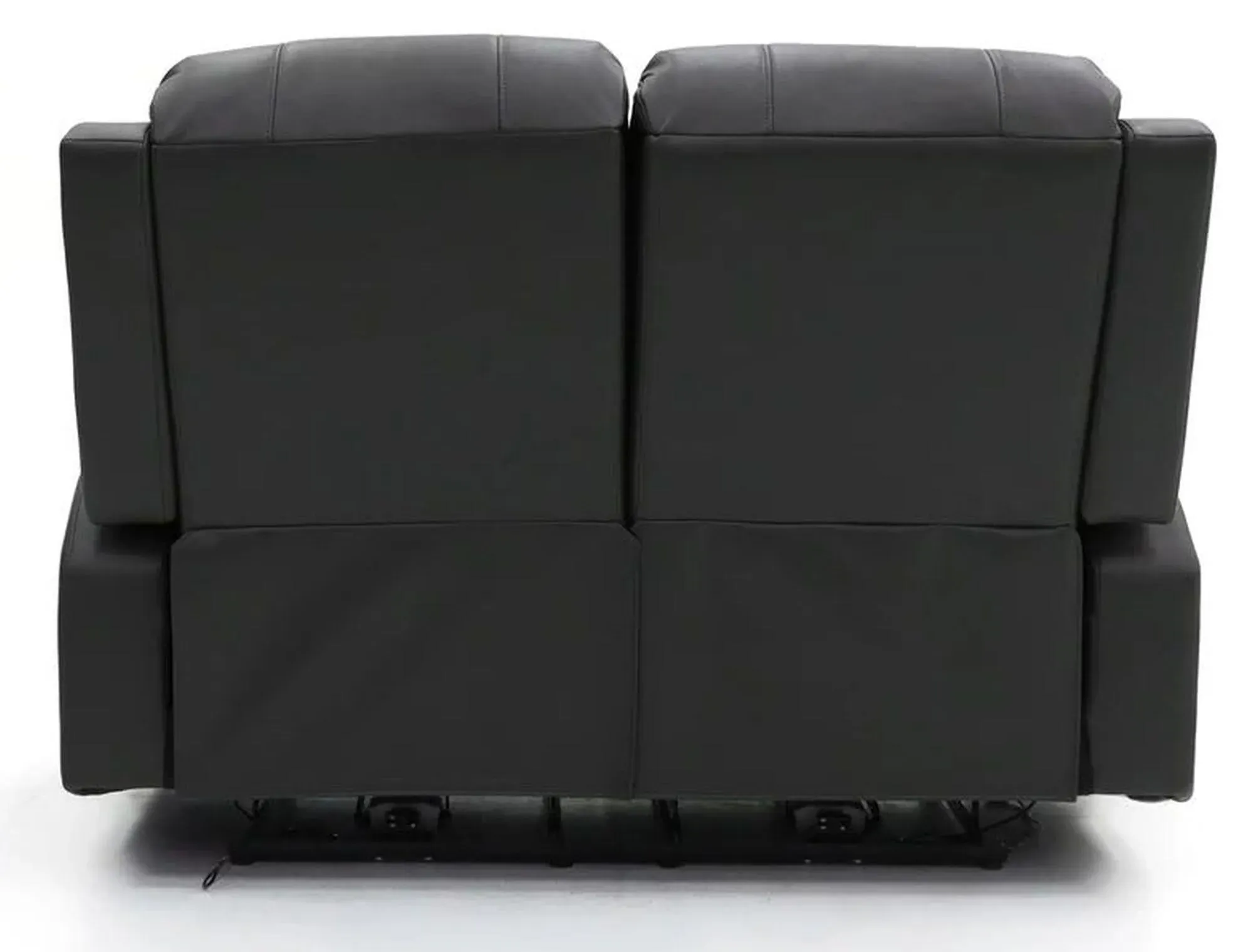 Alva 2-Seater Electric Recliner Sofa - Black, Faux Leather