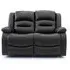 Alva 2-Seater Electric Recliner Sofa - Black, Faux Leather