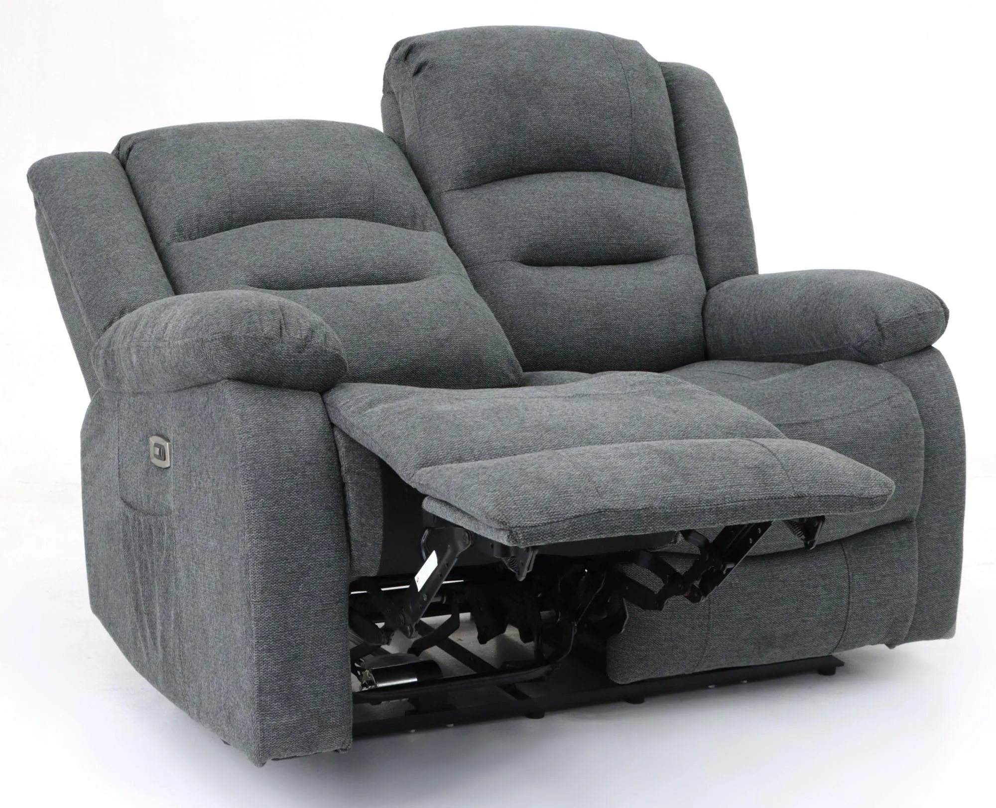 Alva 2-Seater Electric Recliner Sofa - Grey, Fabric